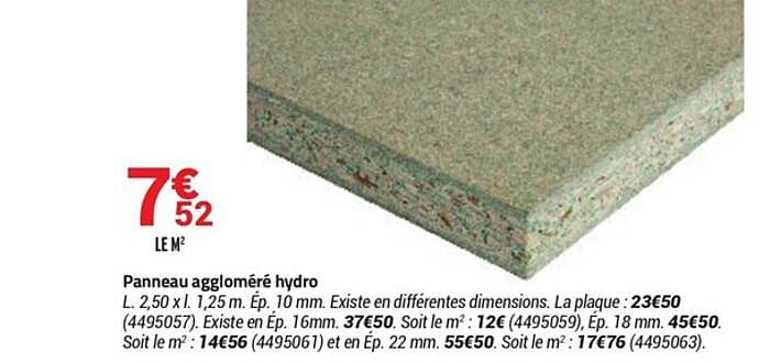 panneau aggloméré hydro