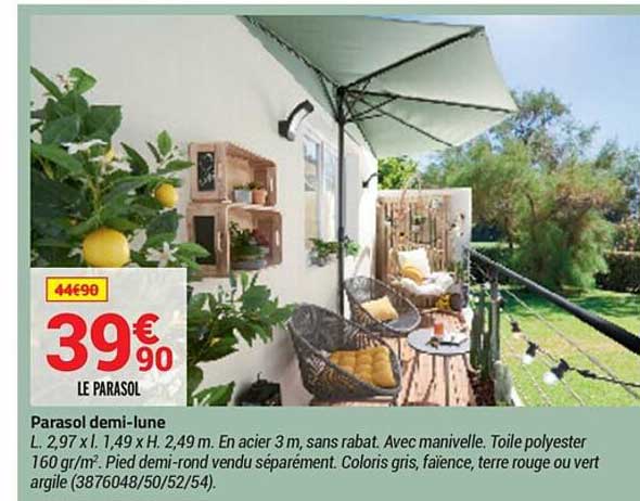 parasol demi-lune