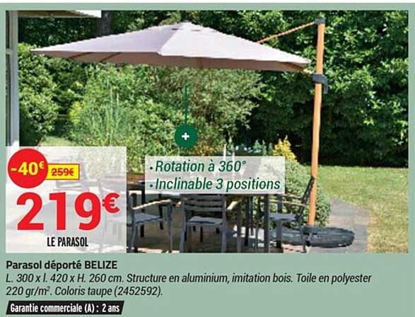 parasol déporté belize