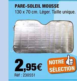 pare-soleil mousse