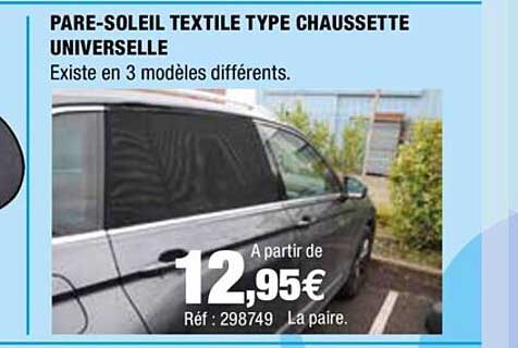 pare-soleil textile type chaussette universelle