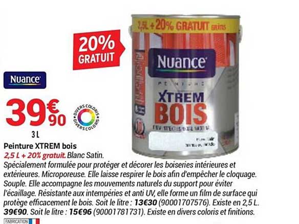 Peinture Xtrem Bois Nuance