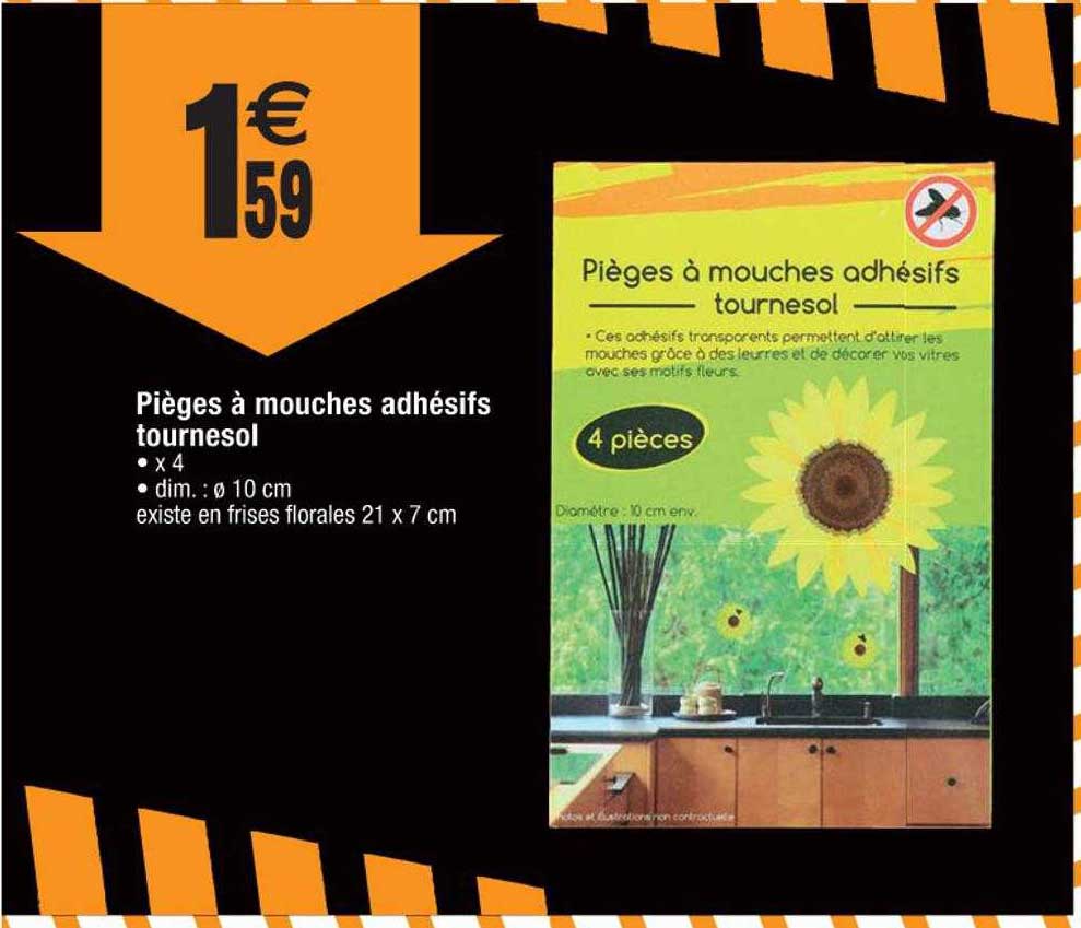 pièges à mouches adhésifs tournesol