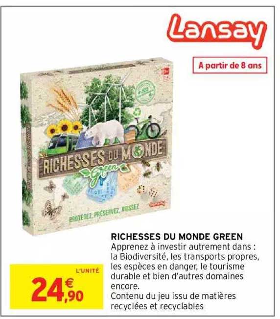 richesses du monde green lansay
