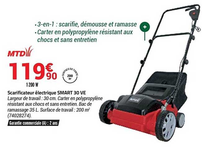 scarificateur électrique smart 30 ve mtd