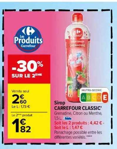 Sirop Carrefour Classic'