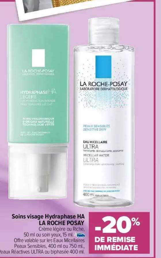 soins visage hydraphase ha la roche posay