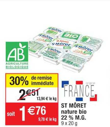 st môret nature bio 22% m.g.