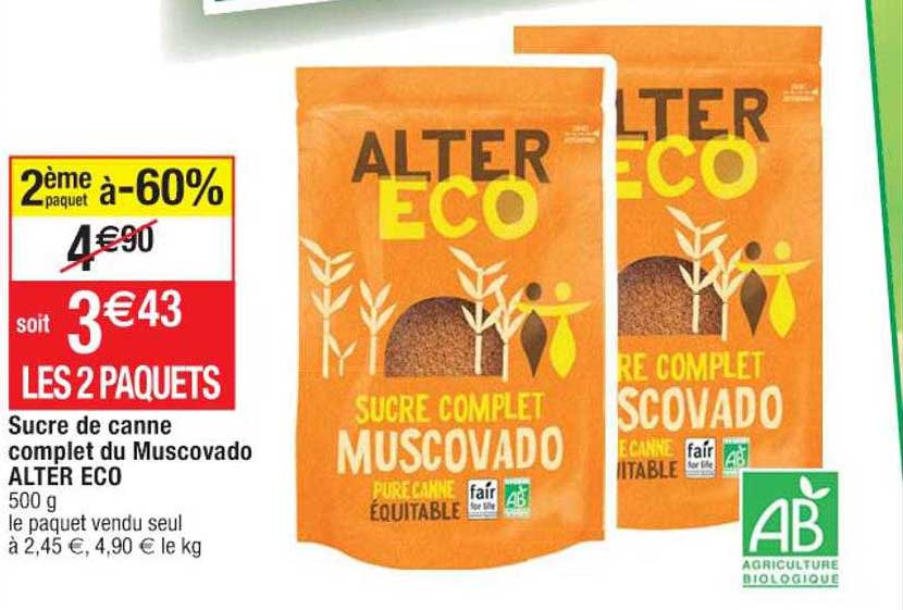 sucre de canne complet du muscovado alter éco