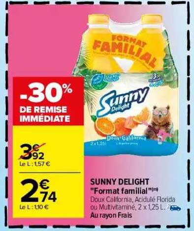 Sunny Delight "format Familial"