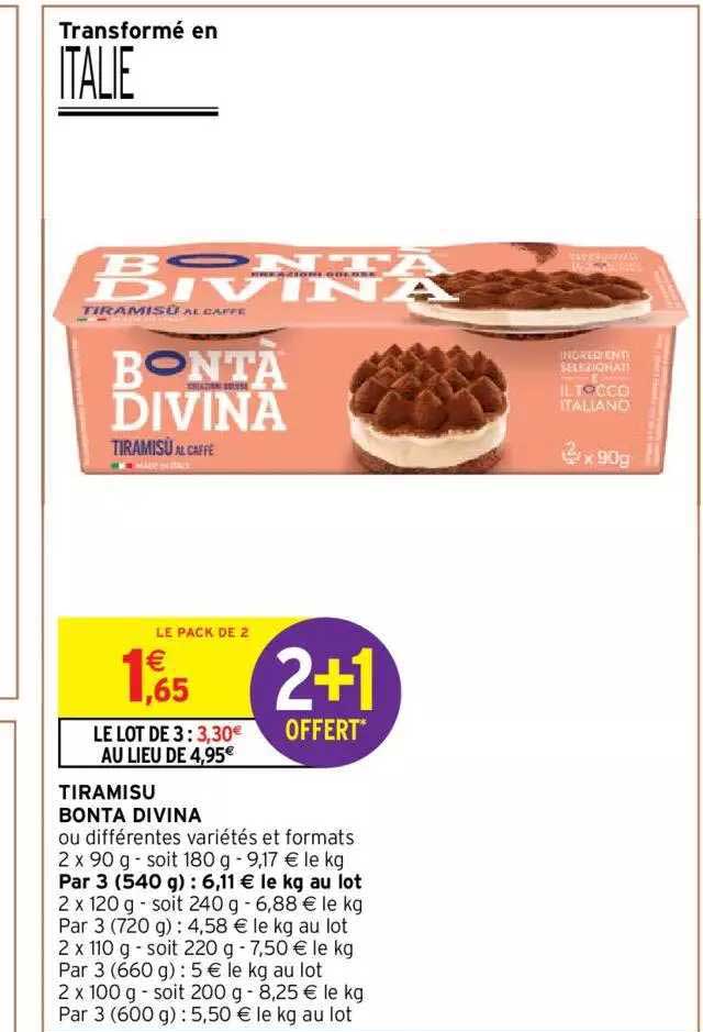 tiramisu bonta divina