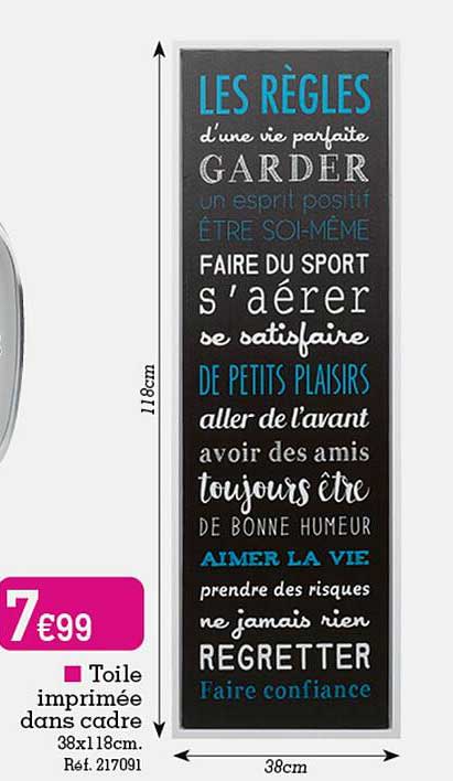 toile imprimée dans cadre