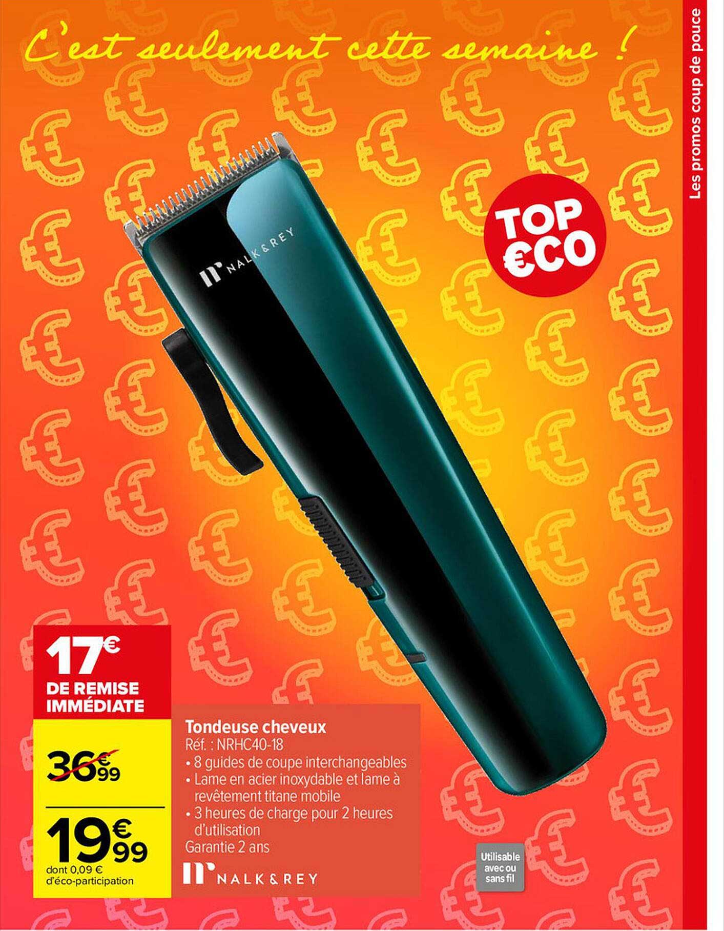 tondeuse cheveux nalk & rey