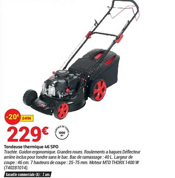 tondeuse thermique 46 spo