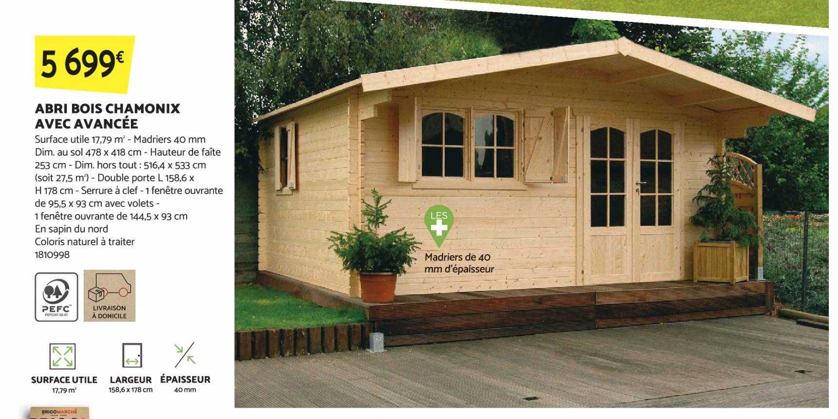 abri bois chamonix avec avancée