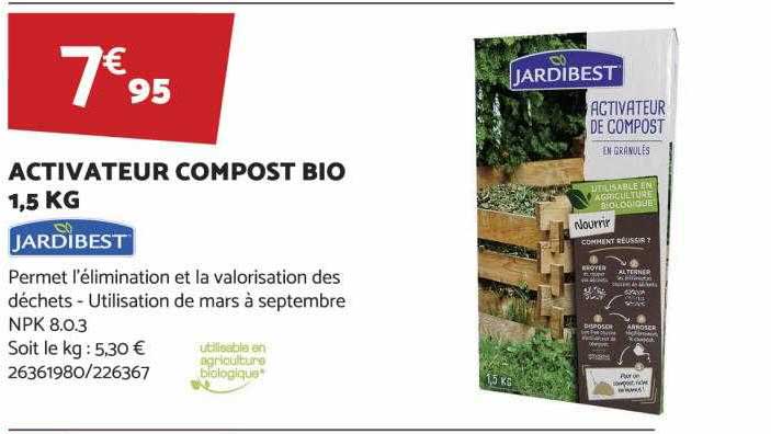 activateur compost bio 1,5 kg jardibest