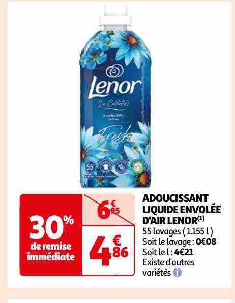 adoucissant liquide envolée d'air lenor