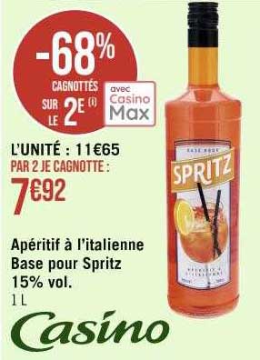 apéritif à l'italienne base pour spritz 15% vol.