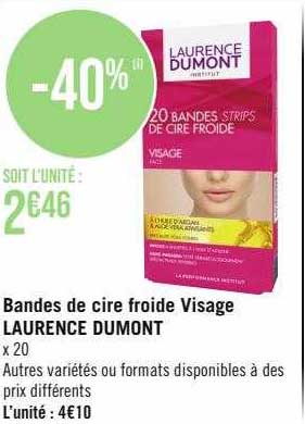 bandes de cire froide visage laurence dumont