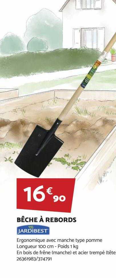 bêche à rebords jardibest