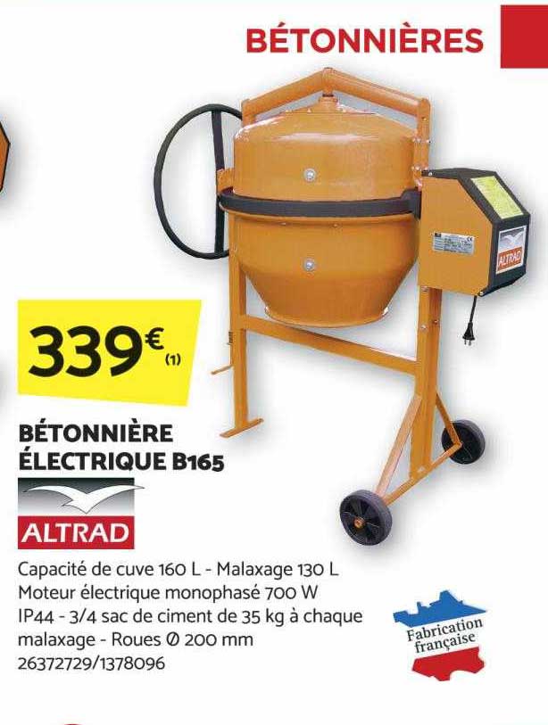 bétonnière électrique b165 altrad
