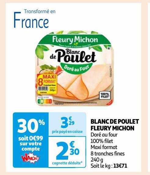 blanc de poulet fleury michon