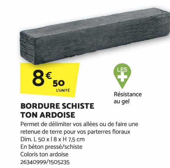 Bordure Schiste Ton Ardoise