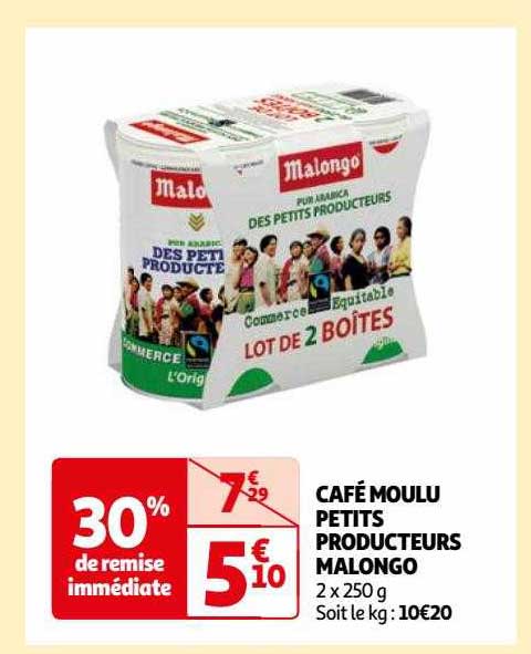 café moulu petits producteurs malongo
