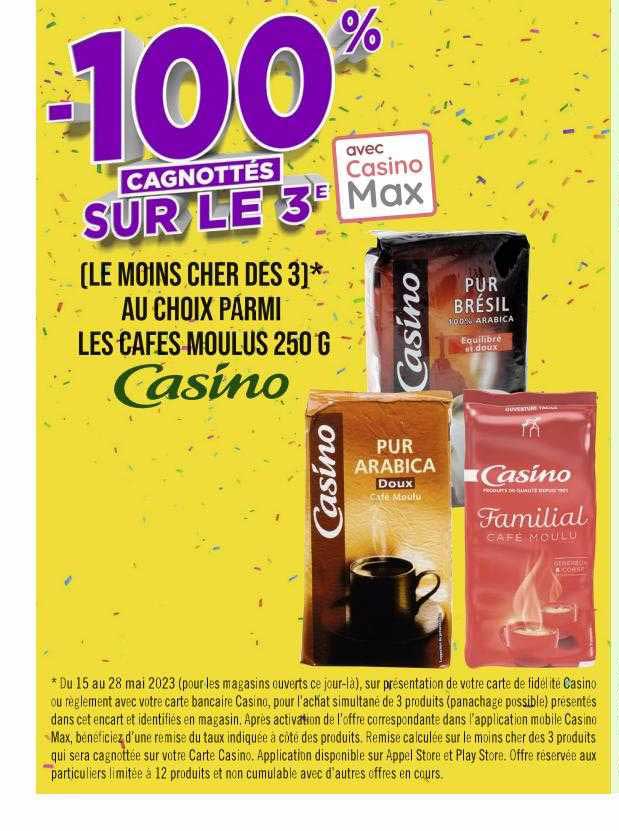 cafés moulus 250 g casino