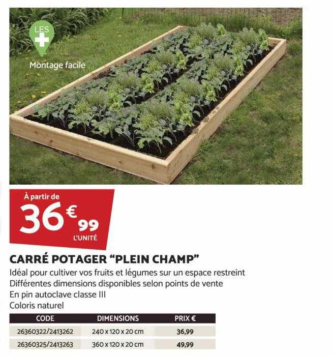 carré potager "plein champ"