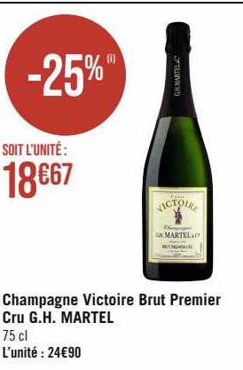 champagne victoire brut premier cru g.h. martel