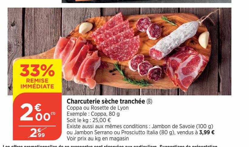 Charcuterie Sèche Tranchée