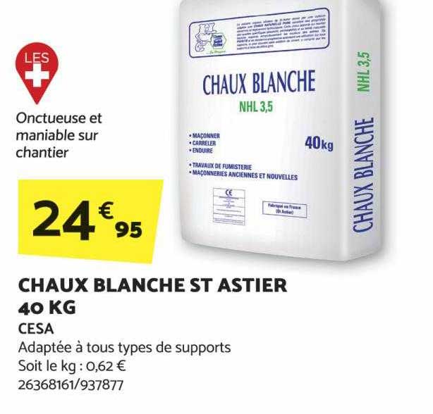Chaux Blanche St Astier 40 Kg Cesa