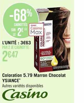 coloration 5.79 marron chocolat ysiance