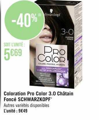 coloration pro color 3.0 châtain foncé schwarzkopf