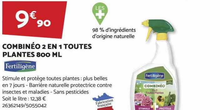 Combinéo 2 En 1 Toutes Plantes 800ml Fertiligène