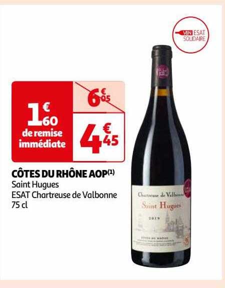 Côtes Du Rhône Aop Saint Hugues Esat Chartreuse De Valbonne