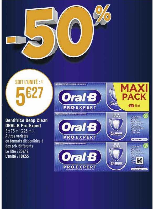 dentifrice deap clean oral-b pro-expert