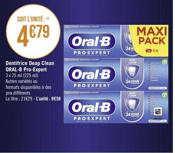 dentifrice deap clean oral-b pro-expert