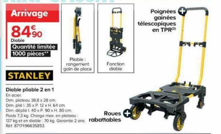Diable Pliable 2 En 1 Stanley