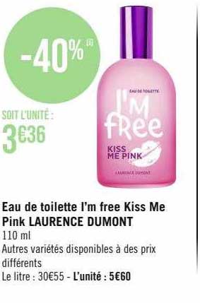 eau de toilette i'm free kiss me pink laurence dumont