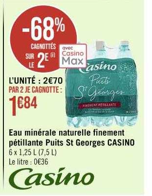 eau minérale naturelle finement pétillante puits st georges casino