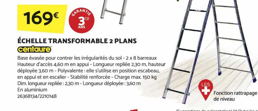 échelle transformable 2 plans centaure