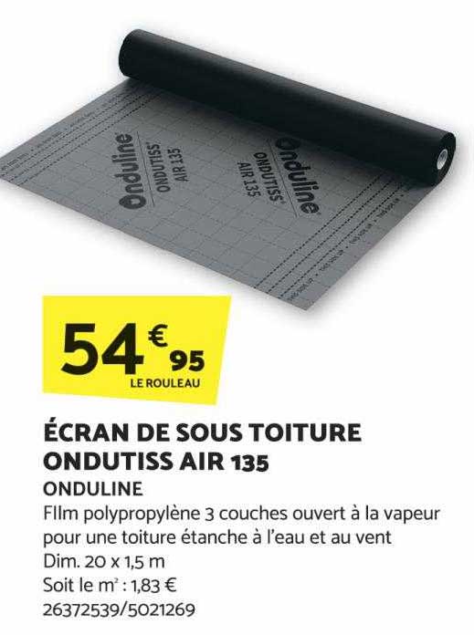 écran de sous toiture ondutiss air 135