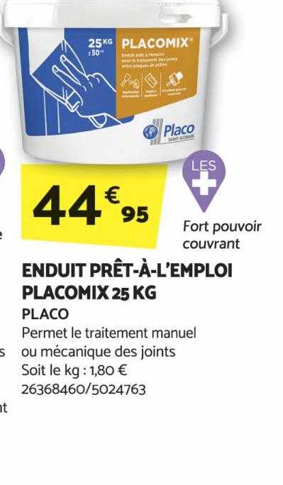 enduit prêt-à-l'emploi placomix 25 kg placo
