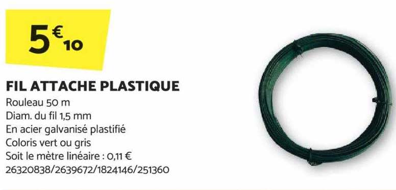 fil attache plastique