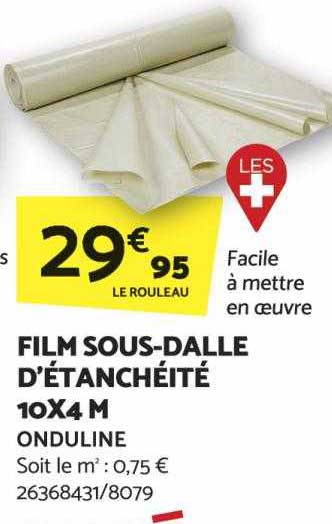 film sous-dalle d'étanchéité 10 x 4 m onduline