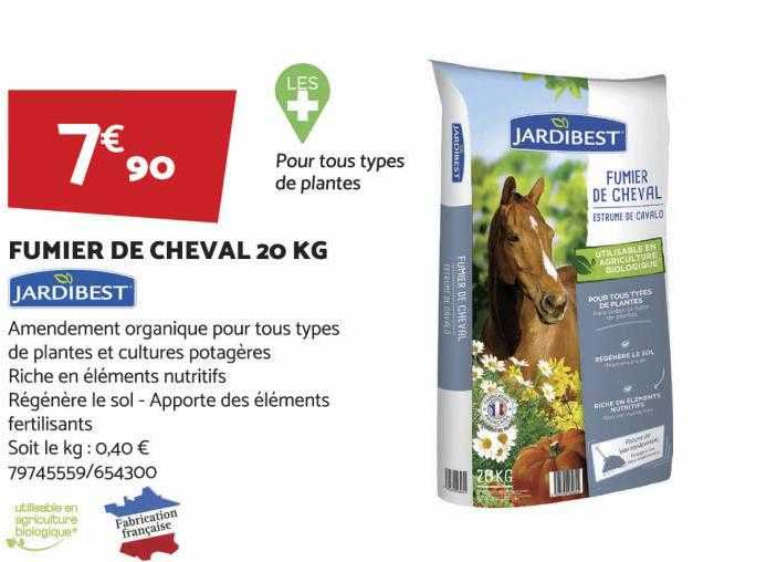 fumier de cheval 20 kg jardibest