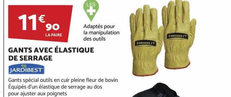 gants avec élastique de serrage jardibest