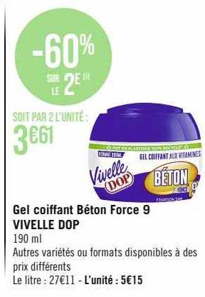 gel coiffant béton force 9 vivelle dop